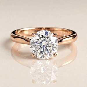 Bague classique unisexe en moissanite ronde 1 carat, en argent 925, idéale pour les fêtes et comme cadeau de promesse pour amis - Vente flash - Product Image 5
