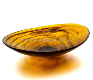 Ensaladera de resina transparente ovalada poco profunda ecológica de alta calidad artesanía artesanal estilo clásico técnica personalizada para regalos - Product Image 5