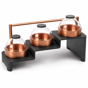 Ensemble de service décoratif pour collations, conçu pour les dîners de luxe à domicile et l'hôtellerie, avec plusieurs bols haut de gamme couverts. - Product Image 6