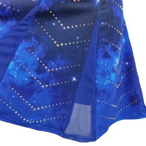 Custom Printed Blue & White Cheerleading Uniform Set with Rhinestones 100% Polyester School Sports Training & Competition Wear - Product Image 5