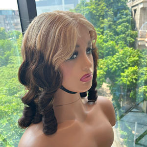 Ojos que atrapan Ombre Rubio oscuro Marrón oscuro Peluca hinchable Densidad 200% | Cabello humano vietnamita súper doble dibujado - Product Image 1