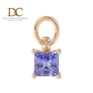 New Fashionable 9k <b>Solid</b> <b>Gold</b> Charm <b>Pendant</b> with Tanzanite Gemstone Women's Fine Jewelry Custom Design Jewelry - Product Image 1