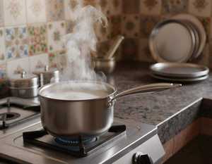 Top Selling 22cm Stainless Steel Triply Saucepan 304 Grade Premium Cookware with Durable Construction for Home Kitchen - Product Image 1