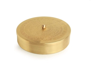 SwamiG TradeX Luxury Brass Heritage <b>Spice</b> <b>Box</b>-Kitchen Use Dishwasher Safe Moisture-Proof & Stackable for Business Gifts - Product Image 3