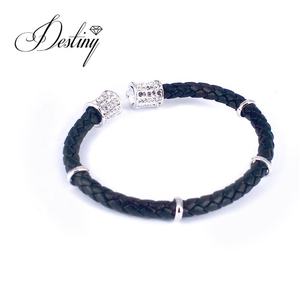 Pulsera Daisini con Cristales de <span class=keywords><strong>Swarovski</strong></span>, Chapada en Oro de 18K, Pulsera Única para Mujer - Product Image 5