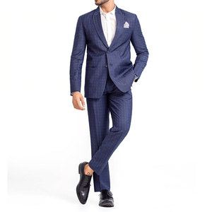 Costume élégant pour homme 2 pièces, coupe classique, costume formel pour affaires, veste et pantalon, mariage, fête, tenue de bureau, logo personnalisé, vente en gros - Product Image 1
