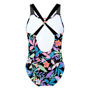 Women's Tie Dye One-Piece Swimsuit Sleeveless O-Neck <b>Rhinestone</b> Decorated Sporty Swimwear Spring Summer Spandex Polyester - Product Image 4