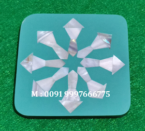 <b>Round</b> Shape Natural Wooden Mother Of Pearl Coaster Set Handmade Design Work Used For Tea Cup In Restaurant Best Price Range - Product Image 5