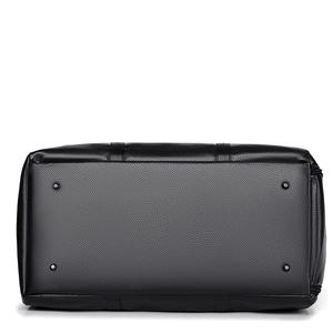 Sac de voyage en cuir PU grande capacité avec fermeture éclair pour homme noir - Product Image 5
