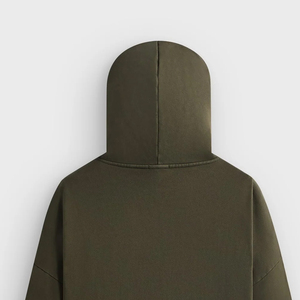 Vente en gros : Sweat à capuche zippé oversize pour homme, coupe carrée décontractée / Sweat à capuche uni pour homme, style épuré à épaules tombantes, décontracté pour le quotidien 2026 - Product Image 5