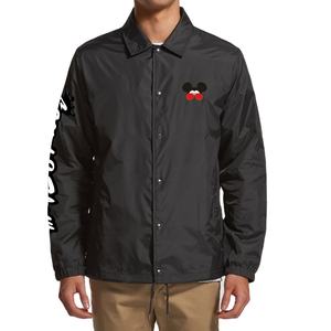 Gran oferta, chaqueta de entrenador para hombre, logotipo personalizado en blanco, chaqueta de lluvia de talla grande para hombre, chaqueta de invierno cortavientos negra Lisa para niños - Product Image 1