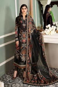 Robe traditionnelle élégante pour femme, Salwar Kameez, en tissu lawn, avec broderie, longueur au sol, réversible, pour mariage, toutes saisons, coupe classique - Product Image 1
