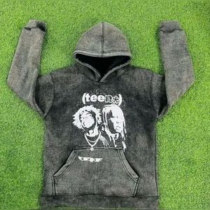 Sweat à capuche unisexe de haute qualité avec impression en relief, 100% coton molletonné 450 GSM, vente en gros - Product Image 6