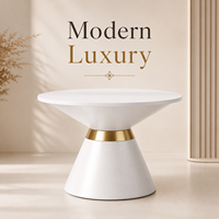 Luxuriöser Wasserfester Eisen-Art-Deco Runder Beistelltisch |   Umweltfreundlicher Beweglicher Beistelltisch für Wohnzimmer Schlafzimmer Eingangsbereich Dekoration