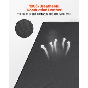 Alfombrilla de Puesta a Tierra de Cuero PU Antideslizante de 27 x 60 Pulgadas con Cable de 15 Pies, Almohadilla de Puesta a Tierra para Mejorar la Energía del Sueño - Product Image 3