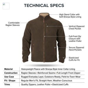 Veste Softshell Homme Personnalisée Marron Foncé Doublée Polaire Respirante Entièrement Zippée Hiver Chaud OEM ODM Extérieur Décontractée - Product Image 4