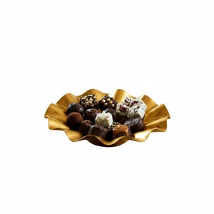 Bol à chocolat en métal argenté de qualité supérieure avec plateau, élégant bol décoratif, plateau à chocolat pour occasions spéciales, Eid, mariage - Product Image 4