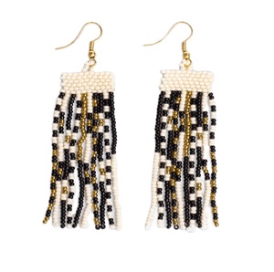 Pendientes Colgantes de Cuentas de Semillas Bohemias, Diseño Hecho a Mano, Pendientes Colgantes de Cuentas de Semillas de Lujo, Accesorio de Moda - Product Image 3