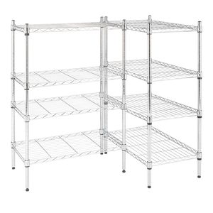8-Tier Adjustable Steel <b>Wire</b> Rack Chrome YJ Garage <b>Shelves</b> <b>Wire</b> Shelving Unit - Product Image 3