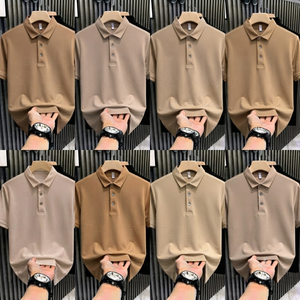 Luxury Shirt T-shirt Designer Clothing Blank Jacquard Pattern Short Sleeve Business Summer High Quality <b>Tshirt</b> for Men - Product Image 4