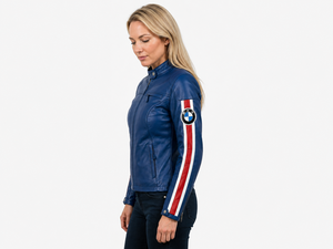 Women Adults Silk Screen Printed Motorcycle <b>Racing</b> Style Zip-Up Biker <b>Jacket</b> Sleeve Stripe Motocross Outerwear Custom Logo All - Product Image 4