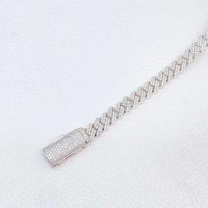 Cadena cubana de Plata de Ley 925 de lujo Iced Out con diamante de moissanita y chapado en oro blanco de 14 quilates para bodas y moda Hip Hop - Product Image 5