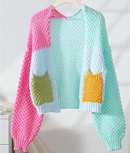 Pull-over ample esthétique pour femme, couleurs pastel, tricoté, doux, style girly, tendance automne pour le marché américain - Product Image 5
