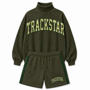Ensemble streetwear pour femmes, sweat-shirt en molleton à col montant et short, modèle TS-SET-084 - Product Image 1