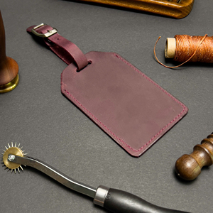 Custom Full Grain Leather Luggage <b>Tags</b> Privacy Flap Travel Bag <b>Tags</b> Luxury <b>Suitcase</b> Name Labels Wholesale LMP-0197 - Product Image 2