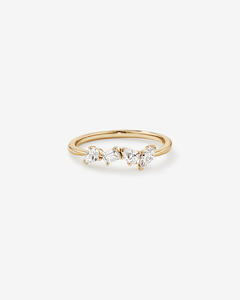 Anillo de Oro Sólido de 14K con Tres Diamantes Cultivados en Laboratorio, Corte Brillante, Clásico, Minimalista, con Baño de Rodio, Certificado IGI, para Mujer, Ideal para Bodas y Fiestas - Product Image 2