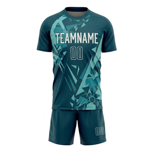 ชุดเสื้อฟุตบอลแบบซับลิเมชั่นสั่งทำพิเศษ แขนสั้น ยูนิเซ็กซ์ ผ้าโพลีเอสเตอร์ซับเหงื่อ แห้งเร็ว ลายพิมพ์/ลายตัวอักษร/สีพื้น สำหรับทีม ชุดยูนิฟอร์มผู้ใหญ่ ฤดูร้อน - Product Image 2