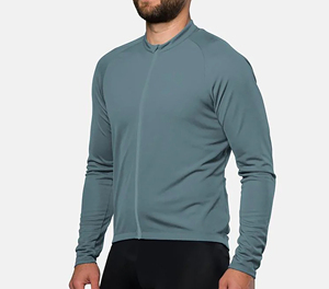 Maillot de cyclisme à manches courtes pour homme Sprint Sports, gris, fermeture éclair intégrale, respirant, séchage rapide, spandex/polyester 160g, haut de vélo - Product Image 3