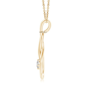 จี้เพชรทรงกลมเพาะเลี้ยงแบบอินฟินิตี้ ทอง 10K 14K 18K เงิน 925 935 ดีไซน์เรียบหรู สื่อถึงความรักโรแมนติก เหมาะสำหรับเป็นของขวัญหมั้นหรือเครื่องประดับชั้นดี - Product Image 4
