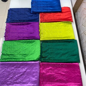 Dirac Gougra Somalí para Novias, Satén 100% Seda, Tejido Ligero de 60GSM, Ecológico, con Patrón Floral, Ropa de Cama de Alta Calidad - Product Image 1