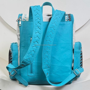 2025 personnalisé cheveux-sur cuir de vachette véritable couche-culotte sac à dos en gros en cuir véritable multi-fonctionnel voyage sac à dos sac - Product Image 5