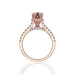 Glosbe Co Women's 18K Solid Gold Natural Diamond Engagement <b>Ring</b> 6mm Center Stone for Certified Daily Wear Vietnam Jewelry - Product Image 1