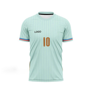 เสื้อฟุตบอลแบบซับลิเมชั่นย้อนยุค ระบายเหงื่อ แห้งเร็ว พิมพ์ชื่อผู้เล่นด้านหน้า ผ้าโพลีเอสเตอร์ ชุดฝึกซ้อมแบบสั้น - Product Image 1