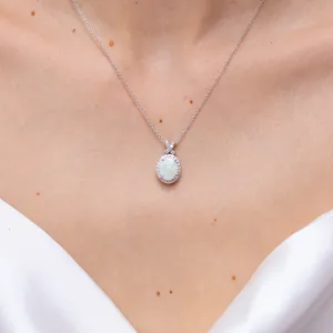 Top Quality Most 14K Solid Gold IGI Certified Natural 0.4 Ctw <b>Opal</b> & 0.2 Ctw Diamond Bowknot Style Pendant Link Chain <b>Necklace</b> - Product Image 4