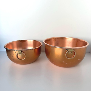Ensemble de 3 bols de service en cuivre faits à la main, modernes, pour la présentation des aliments, idéaux pour les cadeaux, la maison, les hôtels et les mariages. - Product Image 3
