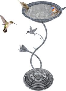 Baño para pájaros decorativo de hierro, el más vendido, para jardín, patio exterior, estación de alimentación y bebedero para pájaros. - Product Image 5