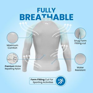 Wholesale Mens Custom Rashguard Long Sleeve <b>Compression</b> Swim Training <b>Shirt</b> Sublimation OEM Sportswear OEM Wholesale - Product Image 4
