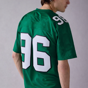 เสื้อฟุตบอลอเมริกันแบบตาข่ายพิมพ์ลายตามสั่ง เสื้อกีฬาขนาดใหญ่พิเศษ ระบายอากาศได้ดี เสื้อซ้อมพร้อมหมายเลขตามสั่ง - Product Image 3