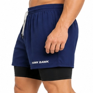 Men's Double <b>Layer</b> Shorts Premium Quality Double <b>Layer</b> Quick Dry Modern Style Export Quality Custom Made Double <b>Layer</b> Shorts - Product Image 3