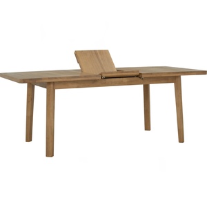 Modern Scandinavian Design Extendable Solid <b>Wood</b> Rectangular Outdoor Dining <b>Table</b> Butterfly Leaf <b>Folding</b> 6 Seater Kitchen - Product Image 5