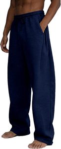 Tapered <b>Men</b> Plus Size Fleece <b>Trousers</b> Warm Jogger Pants Winter Thick Cotton Sweatpants Eco-Friendly <b>Elastic</b> Waist Casual Gym - Product Image 3