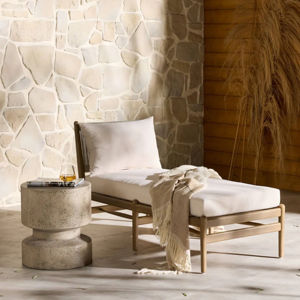 Chaise longue en teck pliable moderne artisanale, design écologique, construction durable, protection contre les intempéries, résistante aux taches - Product Image 4