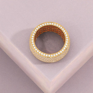 Anillo de Boda Hip Hop con Diamante Moissanite, Ajuste Cómodo, Anillo de Aniversario, Plata de Ley 925, Chapado en Rodio, Joyería de Lujo - Product Image 6