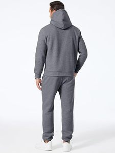 Ensemble de jogging pour homme, sweat-shirt et pantalon en coton, survêtement personnalisé avec logo, vêtements de sport, commande en gros - Product Image 3