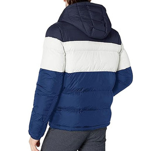 2025 Men's Custom Streetwear Puffer Jacket High Quality Canvas Thick <b>Warm</b> Winter Hooded Coat with Stand Collar for Men - Product Image 2