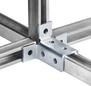 MISA Wing Shaped Strut Fittings 4 Pack for 1-5/8" Channel, Heavy-Duty Wing Connector <b>Brackets</b>, 7/32" Thick Durable Steel - Product Image 4